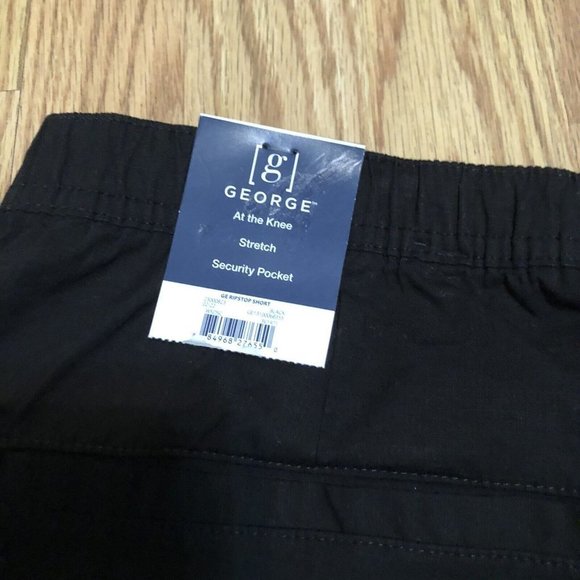 George Men's Ripstop Pull On Shorts security pocket elastic waist size XL (40-42 - Picture 11 of 12